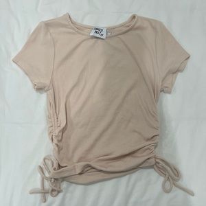 Princess Polly Tan Tie Shirt